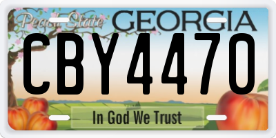 GA license plate CBY4470