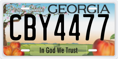 GA license plate CBY4477