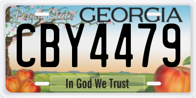 GA license plate CBY4479