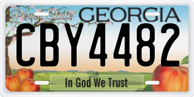 GA license plate CBY4482
