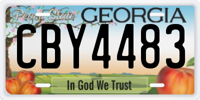 GA license plate CBY4483