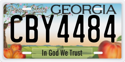 GA license plate CBY4484