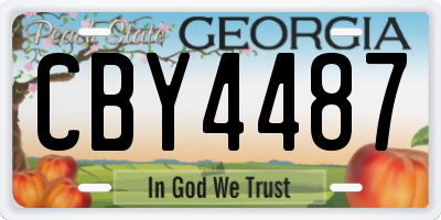 GA license plate CBY4487