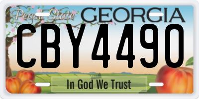 GA license plate CBY4490