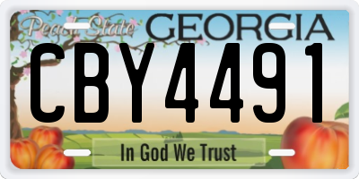 GA license plate CBY4491