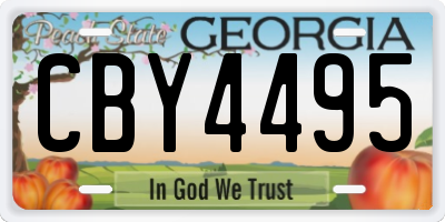 GA license plate CBY4495