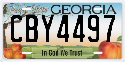 GA license plate CBY4497