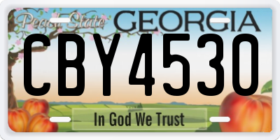 GA license plate CBY4530