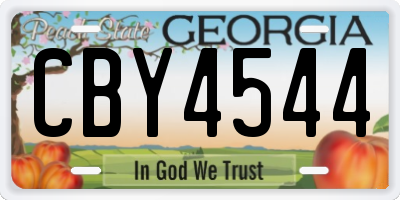 GA license plate CBY4544