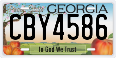 GA license plate CBY4586