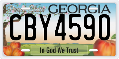 GA license plate CBY4590