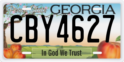 GA license plate CBY4627