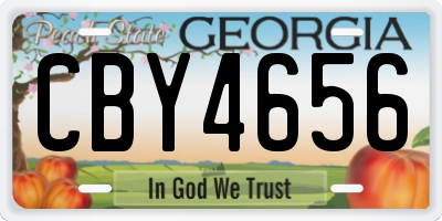 GA license plate CBY4656