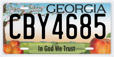GA license plate CBY4685
