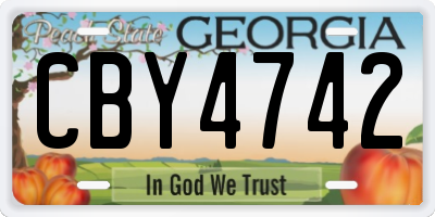 GA license plate CBY4742
