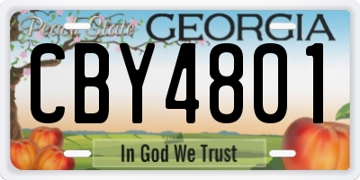 GA license plate CBY4801