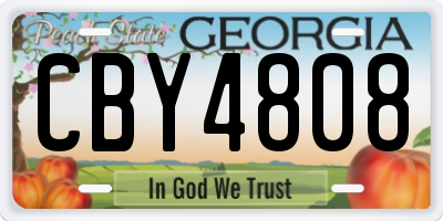 GA license plate CBY4808