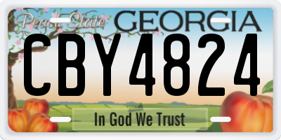 GA license plate CBY4824
