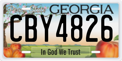 GA license plate CBY4826