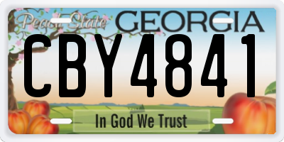 GA license plate CBY4841