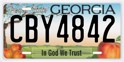 GA license plate CBY4842