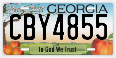 GA license plate CBY4855