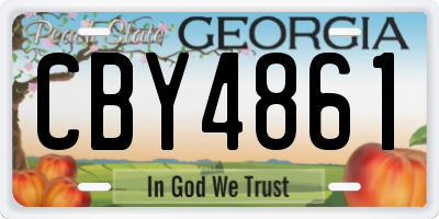 GA license plate CBY4861