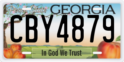 GA license plate CBY4879