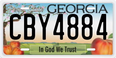 GA license plate CBY4884