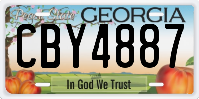 GA license plate CBY4887