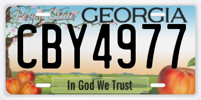 GA license plate CBY4977