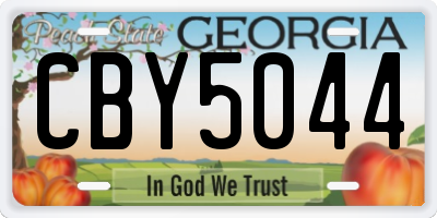 GA license plate CBY5044