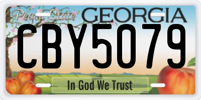 GA license plate CBY5079