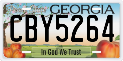 GA license plate CBY5264