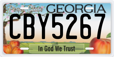 GA license plate CBY5267