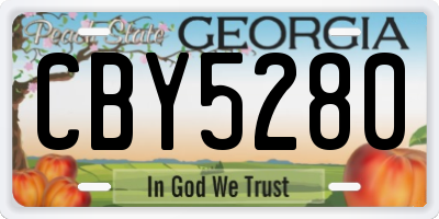 GA license plate CBY5280