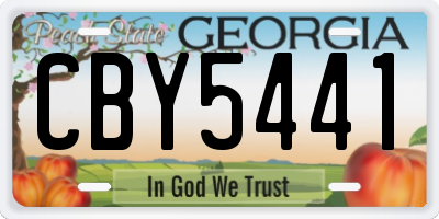 GA license plate CBY5441