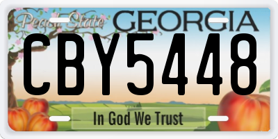GA license plate CBY5448