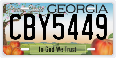 GA license plate CBY5449