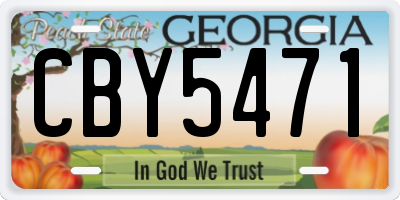 GA license plate CBY5471