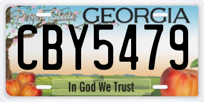 GA license plate CBY5479