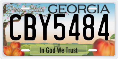 GA license plate CBY5484