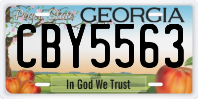 GA license plate CBY5563