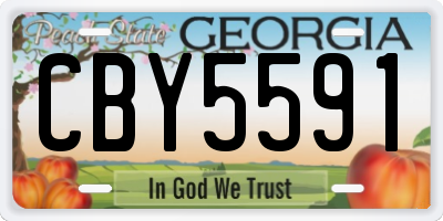 GA license plate CBY5591