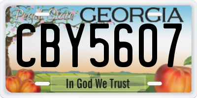 GA license plate CBY5607