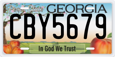 GA license plate CBY5679