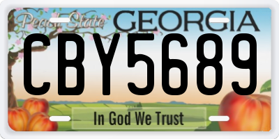 GA license plate CBY5689