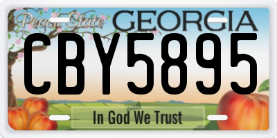 GA license plate CBY5895