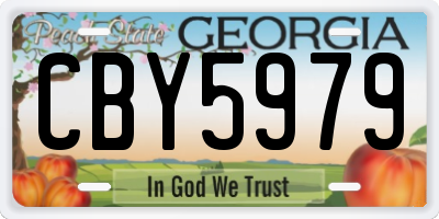GA license plate CBY5979