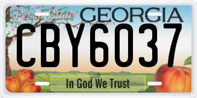 GA license plate CBY6037